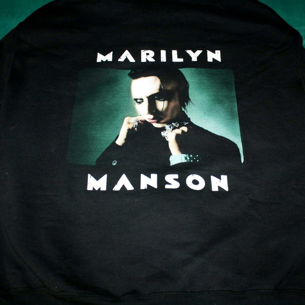 Marilyn Manson Vintage Style L Hoodie Pale…